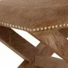 Sunpan Theodora Stool Brown - Seat Closeup Top Angle - Sunpan Theodora Stool Brown - Seat Closeup Top Angle