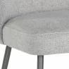 Sunpan Ivana Dining Chair in Soho Grey - Seat Closeup Angle - Sunpan Ivana Dining Chair in Soho Grey - Seat Closeup Angle
