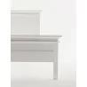 Nova Solo Halifax Queen Size Bed - White - Closeup Angle - Nova Solo Halifax Queen Size Bed - White - Closeup Angle