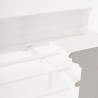 Nova Solo Halifax Queen Size Bed - White - Closeup Angle