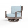 Laguna Swivel Club Rocker in Canvas Skyline, No Welt - Front Side Angle