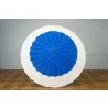 Shade Trends The Breeze Oversized Wind Vent Umbrella - Pacific Blue and White Umbrella Top View - Shade Trends The Breeze Oversized Wind Vent Umbrella - Pacific Blue and White Umbrella Top View