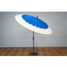 Shade Trends The Breeze Oversized Wind Vent Umbrella - Pacific Blue and White - Angled