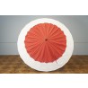 Shade Trends The Breeze Oversized Wind Vent Umbrella - Paprika and White - Umbrella Top View