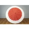 Shade Trends The Breeze Oversized Wind Vent Umbrella - Paprika and White - Umbrella Top View - Shade Trends The Breeze Oversized Wind Vent Umbrella - Paprika and White - Umbrella Top View
