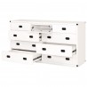 Bradley Double Dresser in White Black - Angled with Drawers
