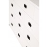 Bradley Double Dresser in White Black - Top Angled