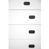 Bradley Double Dresser in White Black - Front Handle