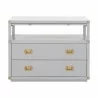 Bradley Nightstand in Dove Gray - Front - Bradley Nightstand in Dove Gray - Front