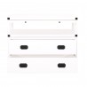 Bradley Nightstand in White Black - Front with Cabinet Opened