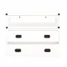 Bradley Nightstand in White Black - Front with Cabinet Opened - Bradley Nightstand in White Black - Front with Cabinet Opened