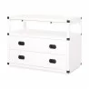 Bradley Nightstand in White Black - Angled - Bradley Nightstand in White Black - Angled