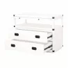 Bradley Nightstand in White Black - Angled with Opened Drawer - Bradley Nightstand in White Black - Angled with Opened Drawer