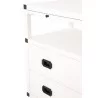 Bradley Nightstand in White Black - Side Angled - Bradley Nightstand in White Black - Side Angled