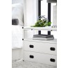 Bradley Nightstand in White Black - Front Lifestyle 2