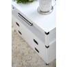 Bradley Nightstand in White Black - Top Angled View