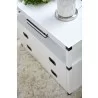 Bradley Nightstand in White Black - Top Angled View - Bradley Nightstand in White Black - Top Angled View