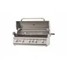 Bull BBQ 38" Brahma Drop In Grill w/light LP/NG - 5 Burner - Angled and Opened - Bull BBQ 38" Brahma Drop In Grill w/light LP/NG - 5 Burner - Angled and Opened