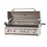 Bull BBQ 38" Brahma Drop In Grill w/light LP/NG - 5 Burner - Angled and Opened Close-up