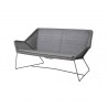 Cane-Line Breeze 2-Seater Grey Sofa with Cushion Grey