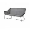 Cane-Line Breeze 2-Seater Grey Sofa with Cushion Grey - Cane-Line Breeze 2-Seater Grey Sofa with Cushion Grey