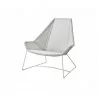 Cane-Line Breeze Highback Chair White Grey - Cane-Line Breeze Highback Chair White Grey
