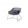 Cane-Line Breeze Lounge Chair - light grey with blue cushion  
