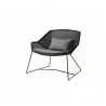 Cane-Line Breeze Lounge Chair - black with grey cushion   - Cane-Line Breeze Lounge Chair - black with grey cushion  