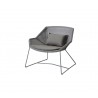 Cane-Line Breeze Lounge Chair - White grey with taupe cushion  