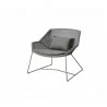 Cane-Line Breeze Lounge Chair - White grey with taupe cushion   - Cane-Line Breeze Lounge Chair - White grey with taupe cushion  