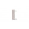 Azzurro Living Brighton Side Table With Matte White Aluminum Frame And Sand All-Weather Rope Honed Carrara Marble - Side