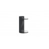 Azzurro Living Brighton Side Table With Matte Charcoal Aluminum Frame And Ash All-Weather Rope Honed Carrara Marble - Side