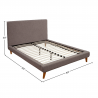 Alpine Furniture Britney California King Upholstered Platform Bed in Dark Grey - Bed Dimensions