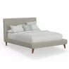 Britney Standard King Upholstered Platform Bed in Light Grey Linen - Angled 2 - Britney Standard King Upholstered Platform Bed in Light Grey Linen - Angled 2
