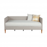 Britney Twin Day Bed in Light Grey Linen - Front