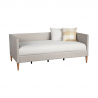 Britney Twin Day Bed in Light Grey Linen - Angled