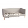 Britney Twin Day Bed in Light Grey Linen - Frame