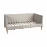 Britney Twin Day Bed in Light Grey Linen - Frame - Britney Twin Day Bed in Light Grey Linen - Frame