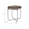 Zuo Modern Bronson Side Table Bronze - Seat Dimension