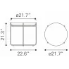 Zuo Modern Bronson Side Table Bronze - Seat Dimension - Zuo Modern Bronson Side Table Bronze - Seat Dimension