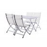 Folding Table and Bachelor Chairs - White BG