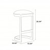 Manhattan Comfort Aura 28.54 in. Brass Stainless Steel Bar Stool