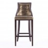 Manhattan Comfort Fifth Avenue 45 in. Bronze and Walnut Beech Wood Bar Stool Fornt