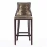 Manhattan Comfort Fifth Avenue 45 in. Bronze and Walnut Beech Wood Bar Stool Fornt - Manhattan Comfort Fifth Avenue 45 in. Bronze and Walnut Beech Wood Bar Stool Fornt