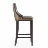 Manhattan Comfort Fifth Avenue 45 in. Bronze and Walnut Beech Wood Bar Stool Side - Manhattan Comfort Fifth Avenue 45 in. Bronze and Walnut Beech Wood Bar Stool Side