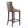 Manhattan Comfort Fifth Avenue 45 in. Bronze and Walnut Beech Wood Bar Stool Back Angle