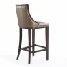 Manhattan Comfort Fifth Avenue 45 in. Bronze and Walnut Beech Wood Bar Stool Back Angle - Manhattan Comfort Fifth Avenue 45 in. Bronze and Walnut Beech Wood Bar Stool Back Angle