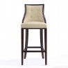 Manhattan Comfort Fifth Avenue 45 in. Cream and Walnut Beech Wood Bar Stool Front