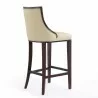 Manhattan Comfort Fifth Avenue 45 in. Cream and Walnut Beech Wood Bar Stool - Manhattan Comfort Fifth Avenue 45 in. Cream and Walnut Beech Wood Bar Stool