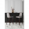 Manhattan Comfort Fifth Avenue Faux Leather Barstool in Light Grey Set